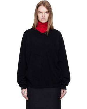 ARCH THE Cashmere V-Neck Pullover Jumper - Black