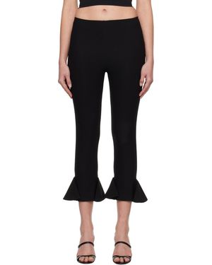 Nensi Dojaka Cropped Flared Trousers - Black