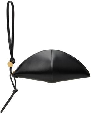 Jil Sander Curve Medium Clutch - Black