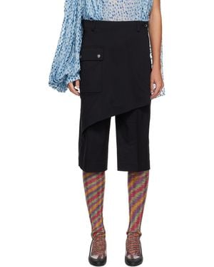 Kiko Kostadinov Linnet Wrap Culottes Shorts - Blue