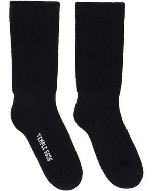 Rick Owens Temple Mid Calf Socks - Black