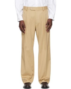 BOSS Beckham Edition Stretch Cotton Trousers - Natural