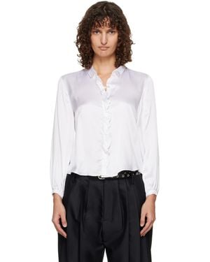 R13 Ruffle Blouse - White