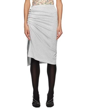 Rabanne Gathered Midi Skirt - White