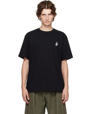 JW Anderson Anchor Embroidery T-Shirt - Black