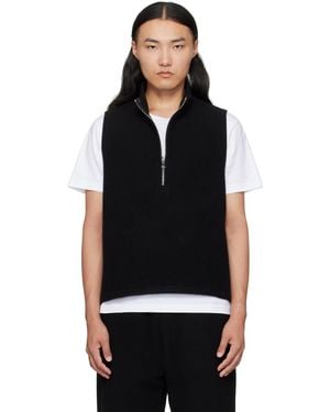 Rier Fleece City Sweater Vest - Black