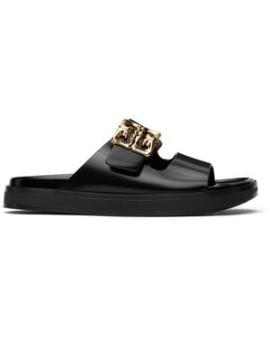 Givenchy Sandales Noires À Ferrure À Logo 4G Liquid