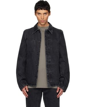 Rier Faded Denim Jacket - Black
