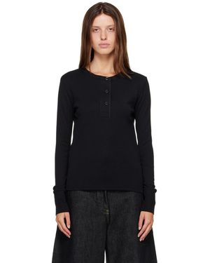 Studio Nicholson Roane Jersey Henley - Black