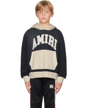 Amiri キッズ｜ブラック＆ベージュ Collegiate フーディ