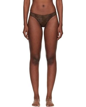 Fruity Booty Leopard Shania Thong - Brown