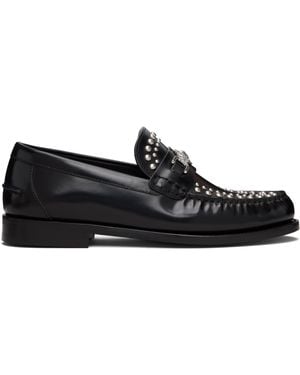 Versace ブラック メドゥーサ '95 エンベリッシュド ローファー