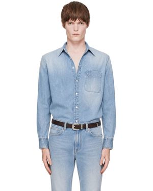 Carter Young Denim Business Shirt - Blue