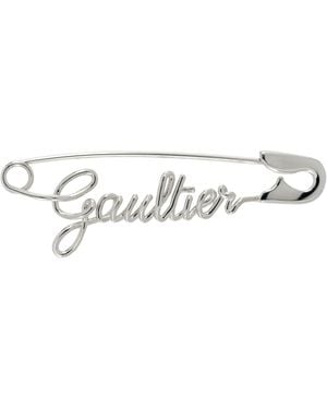 Jean Paul Gaultier 'The-Tone Gaultier Safety Pin' Single Earring - Black