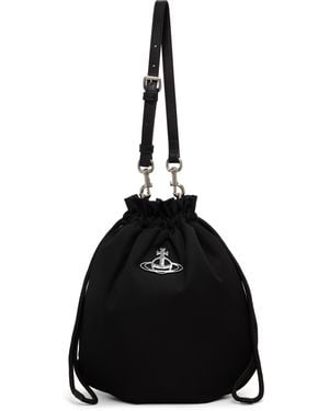 Vivienne Westwood ブラック ドローストリング ポーチバッグ
