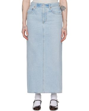 Citizens of Humanity Blue Verona Denim Maxi Skirt - Black