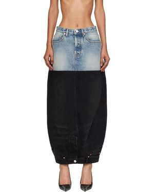 Vetements Double Denim Maxi Skirt - Black