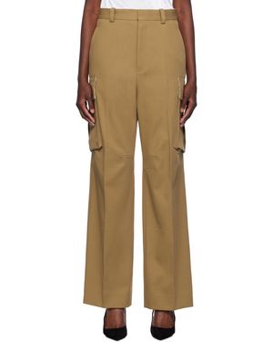 Victoria Beckham Tan Relaxed Cargo Trousers - Natural