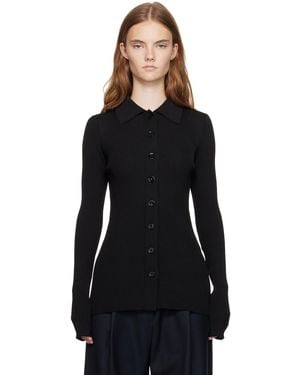 RECTO. Both Sides Opening Cardigan - Black