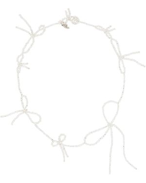 Pura Utz Multi Bow Necklace - White