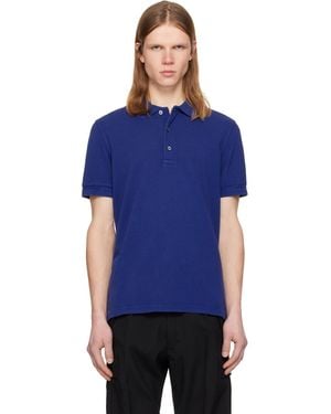 Tom Ford Piquet Polo - Blue
