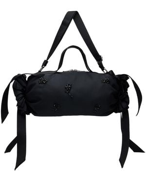 Simone Rocha Sac Turbo Noir À Rosettes