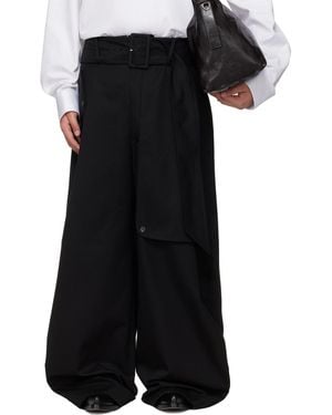 Egonlab Belted Trench Pants - Black