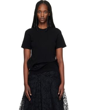 Junya Watanabe Twisted Detail T-Shirt - Black