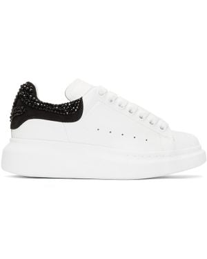 McQueen White And Black Crystal Oversized Sneakers