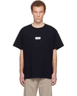 MM6 by Maison Margiela Numeric Cotton T-Shirt - Black