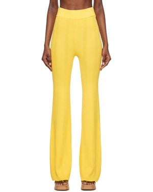 REMAIN Birger Christensen Yellow Straight-leg Lounge Trousers