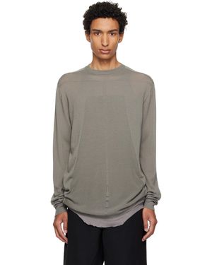 Rick Owens Taupe Tower Oversized Level Jumper - Grey