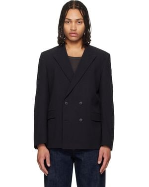 HUGO Double-Breasted Blazer - Black