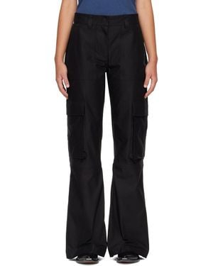 Acne Studios Cotton Satin Cargo Pants - Black