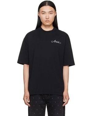 Amiri Ma Quad Checkerboard Oversized T-Shirt - Black