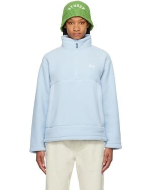 Stussy Half-Zip Sweatshirt - Blue