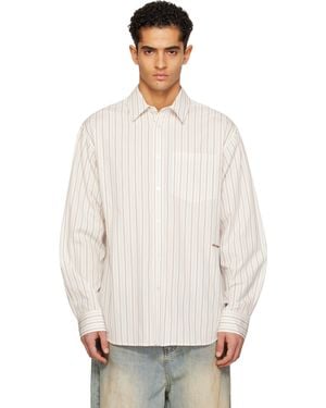 we11done Striped Basic Shirt - White