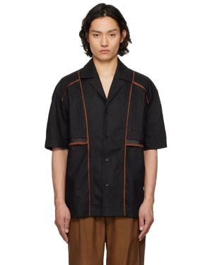 Feng Chen Wang Patchwork Shirt - Black