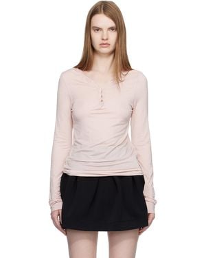 OPEN YY Hook Long Sleeve Henley - Black