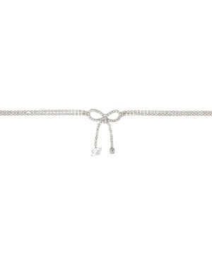 Blumarine Rhinestone Belt - Black