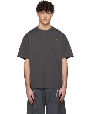 Sacai 'S' Cotton Jersey T-Shirt - Black