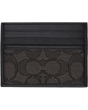 COACH ブラック シグネチャージャカード カードケース