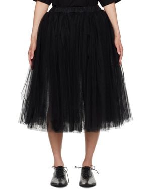 COMME DES GARÇON BLACK Comme Des Garçons Laye Midi Skirt - Black