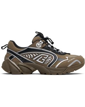 Balmain Khaki Cosmic Dust Trainers - Black