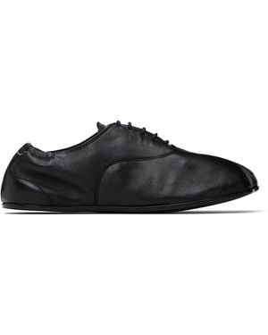 MM6 by Maison Margiela Leather Oxfords - Black