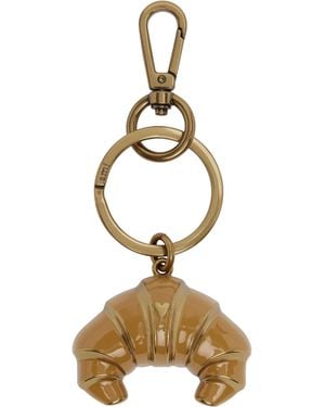 Ami Paris Metal Ami De Coeur Croissant Keychain - Multicolour