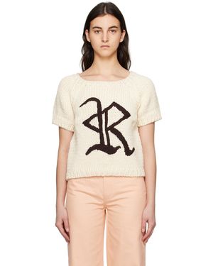 Raf Simons Pull épais blanc cassé - Neutre