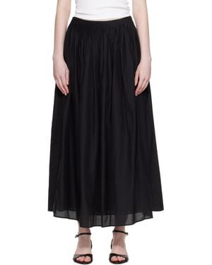 Loulou de Saison Naya Gathered Maxi Skirt - Black