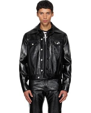 Courreges Vinyl Trucker Jacket - Black