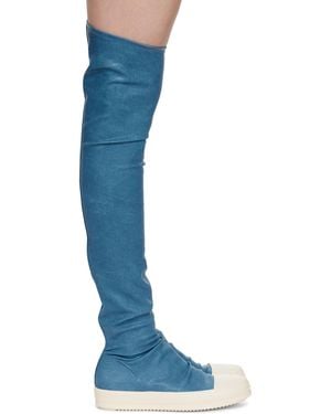 Rick Owens ブルー Hollywood High Sock Sneaks サイハイブーツ